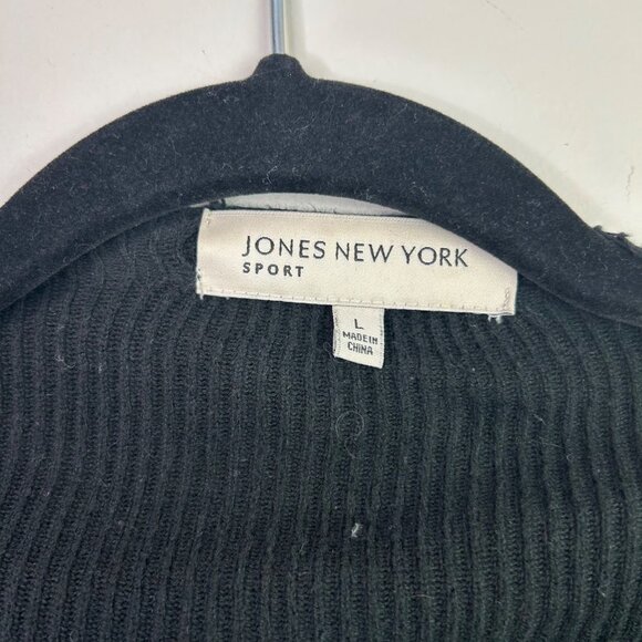 Jones New York Sport black open front waterfall cardigan size large - Picture 3 of 7